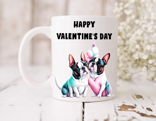 Animal Dog Lovers Valentine’s Day Gift, 11oz White Mug Perfect Present for Boyfriend, Girlfriend, Partner, Fiancé, Fiancée, Husband, Wife