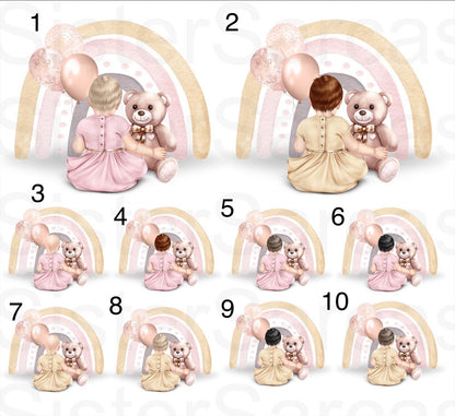 Baby Girls 1st First Birthday Personalised Plaque Keepsake Gift Bauble Niece Granddaughter Goddaughter Daughter 2nd Birthday 3rd Birthday