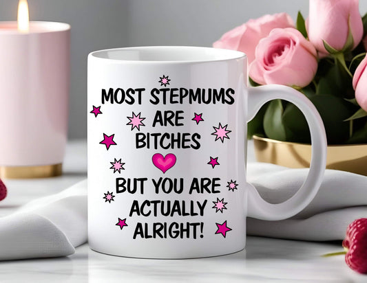 Personalised Stepmum Step Mum Bonus Mum Mother’s Day Funny Rude Gift Mug Cup Birthday Gift Christmas Present Keepsake Gift Step Mum Gift