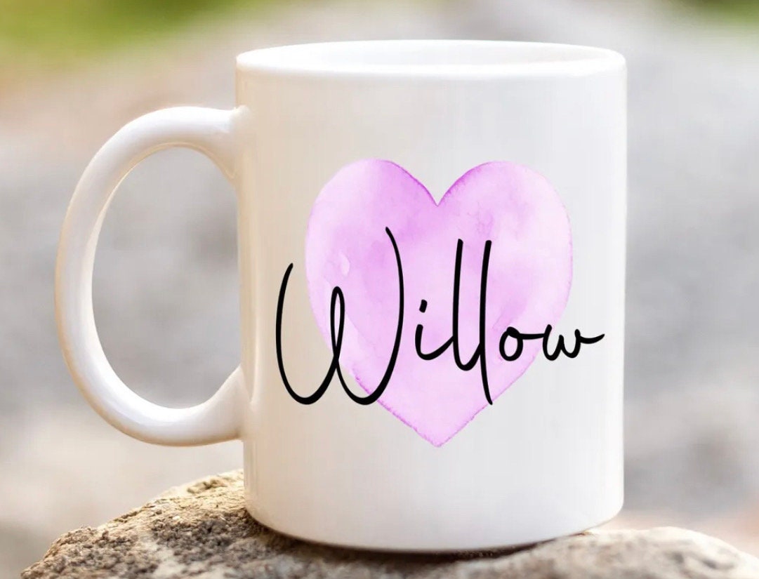 Love Heart & Name Novelty Mug Perfect Gift For Birthday Christmas Boyfriend Girlfriend Wife Husband