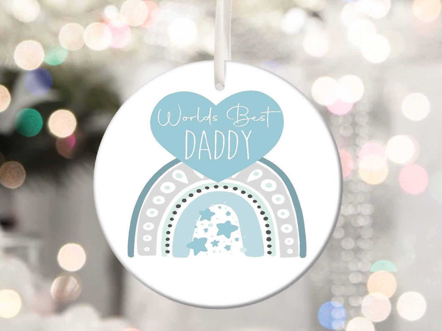 Worlds Best Daddy Dad Personalised Christmas Bauble Funny Gift Present Keepsake Novelty Christmas Tree Xmas For Him