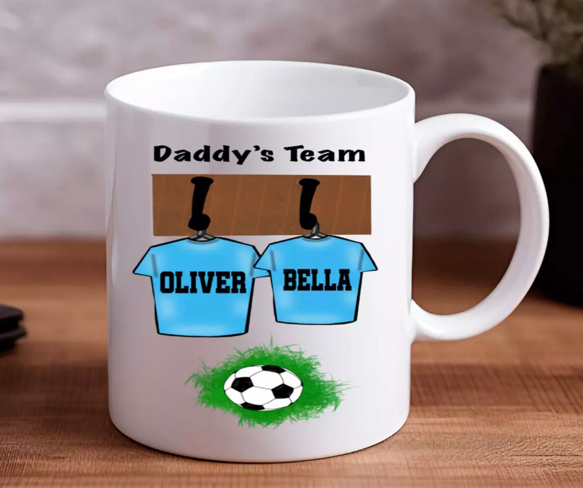 Personalised Daddy's Team Cute Mug | Father’s Day Christmas Birthday | Gift For Him Funny Present Secret Santa | Personalised Gift For Dad