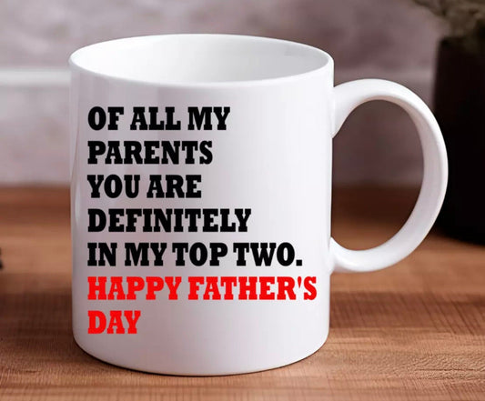 Funny Favourite Parents White Mug | Father’s Day Christmas Birthday | Gift For Him Funny Present Secret Santa | Personalised Gift For Dad