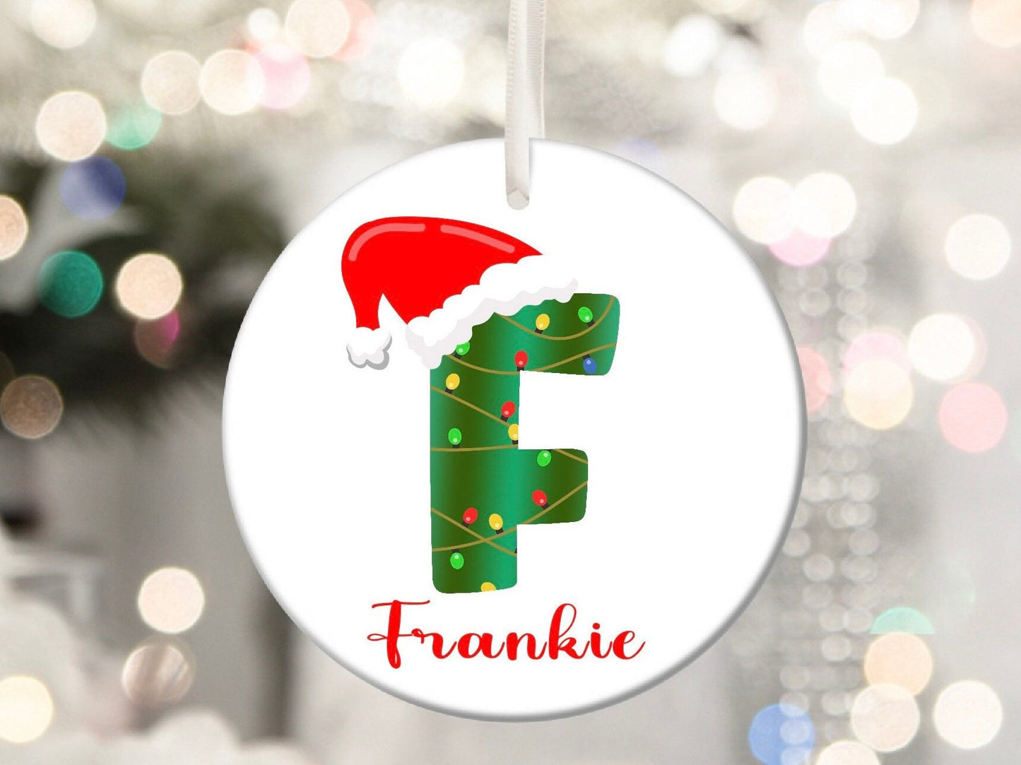 Kids Son Daughter Santa Hat Personalised Christmas Bauble Funny Gift Present Keepsake Novelty Christmas Tree Xmas For Him Her