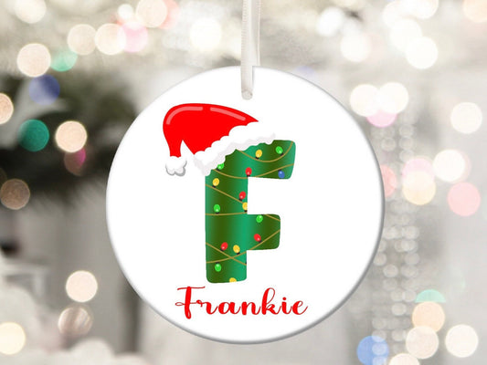 Kids Son Daughter Santa Hat Personalised Christmas Bauble Funny Gift Present Keepsake Novelty Christmas Tree Xmas For Him Her
