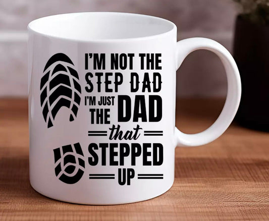 Step Dad Mug | Father’s Day Christmas Birthday | Gift For Him Funny Present Secret Santa | Personalised Gift For Step Dad Bonus Dad