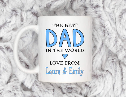 Dad personalised gift for Father’s Day, funny mug cup, birthday present, Christmas gift, gift from daughter or son, personalised gift