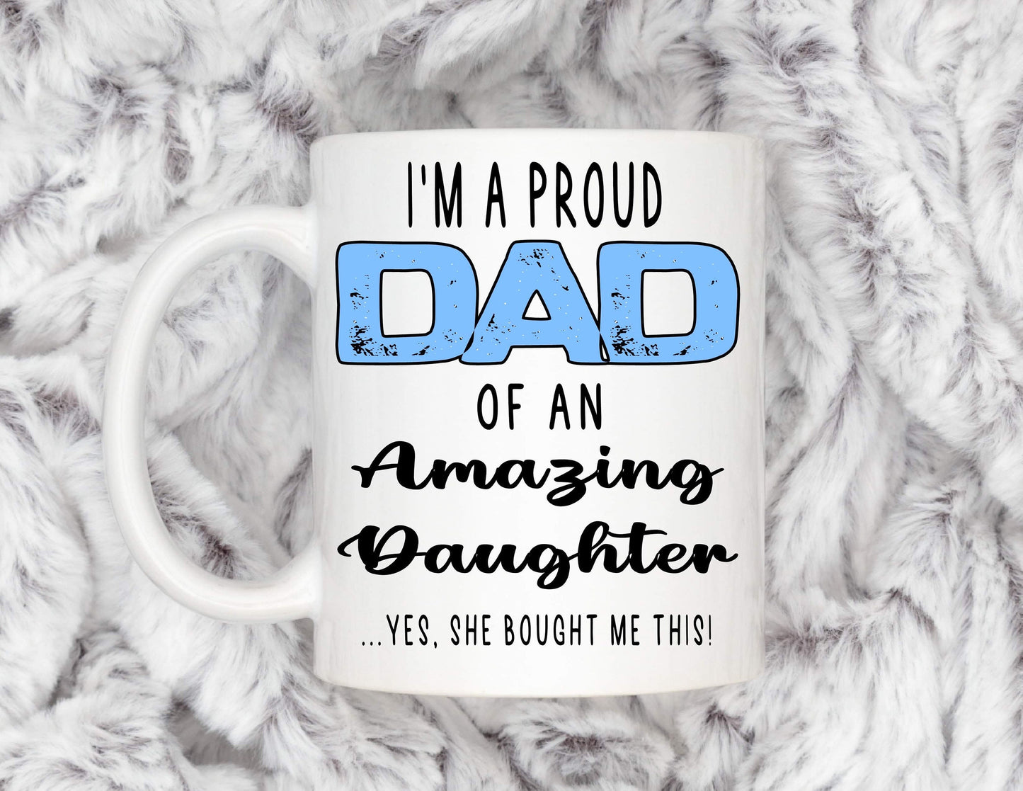 Dad Daughter funny gift for Father’s Day, funny mug cup, birthday present, Christmas gift, gift from daughter to dad, personalised gift