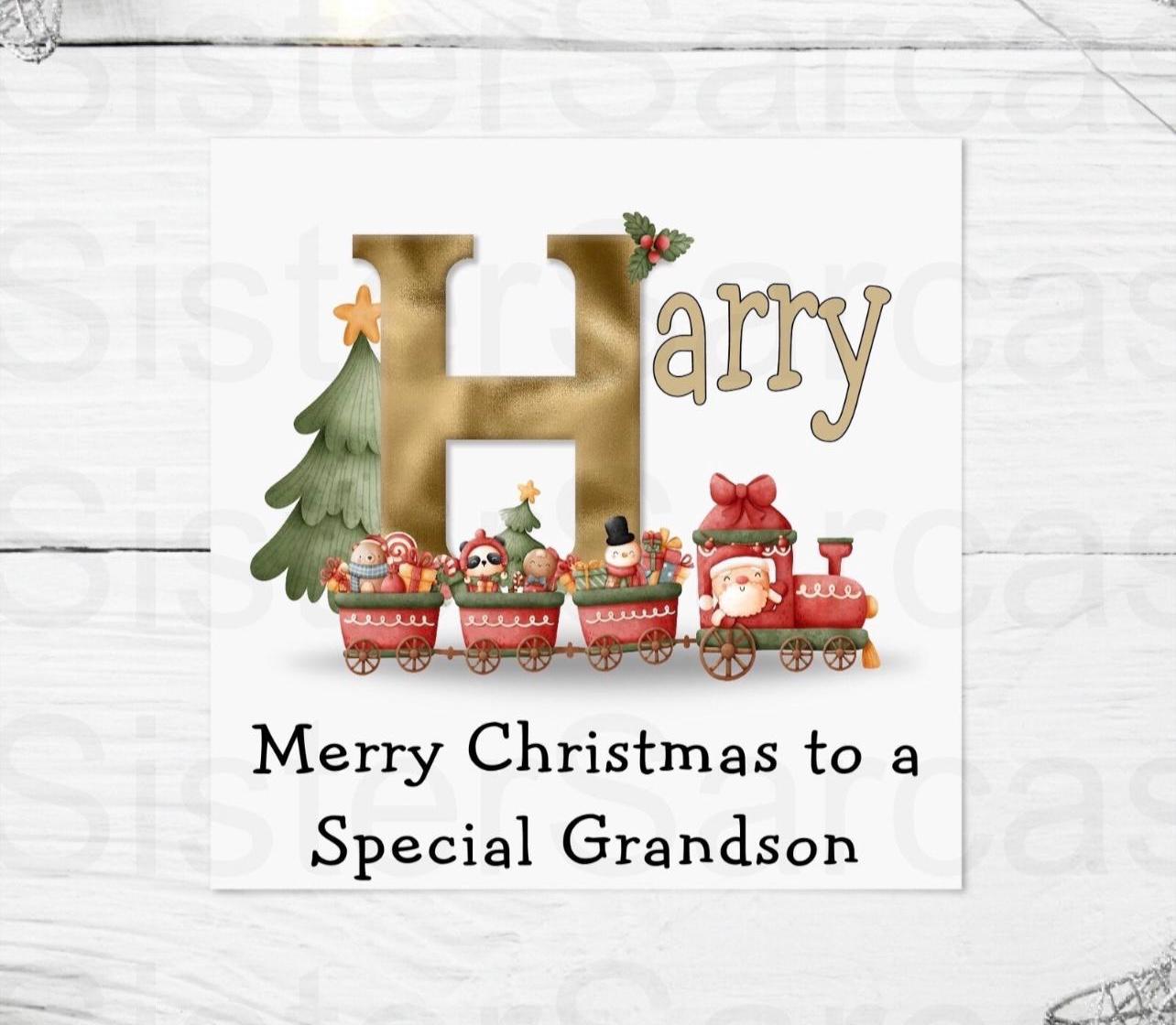 Kids Christmas Girls Boys Personalised Christmas Bauble Gift Present Keepsake Christmas Train Bauble Tree Xmas Daughter Son Nephew Niece