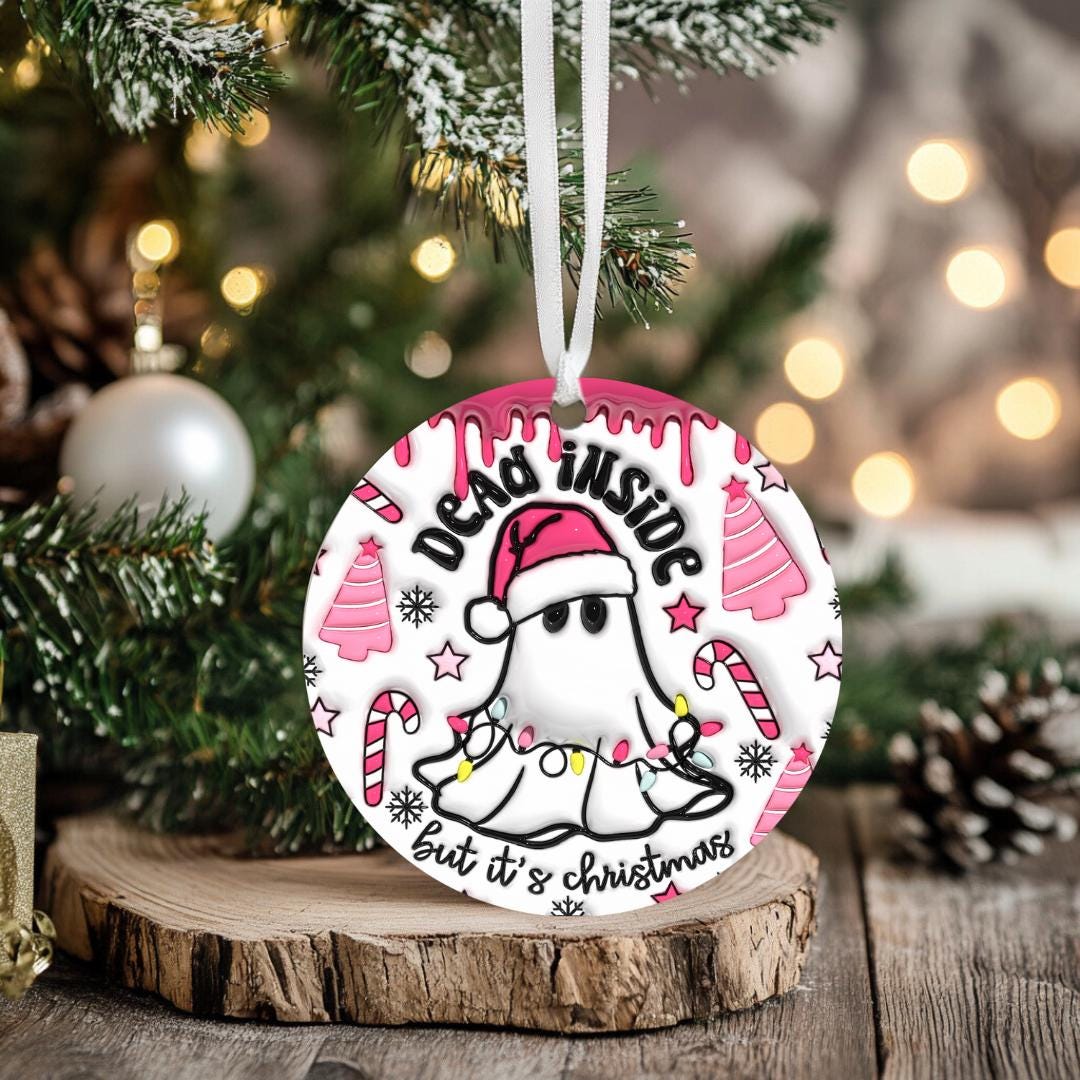 Dead Inside Personalised Christmas Bauble Funny Gift Present Keepsake Novelty Christmas Tree Xmas For Him Her
