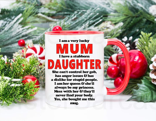 Funny Mum Mug from Daughter, Personalised Gift, Christmas Gift, Birthday Gift, Mother’s Day, Best Mum Gift