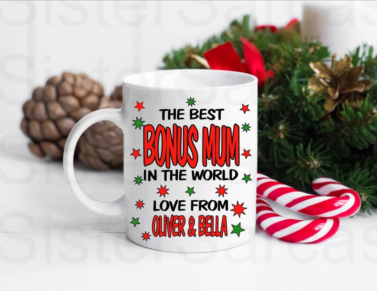 Special Best Bonus Mum Step Mum Mug, Personalised Gift, Christmas Gift, Birthday Gift, Mother’s Day, Best Step Mum Gift