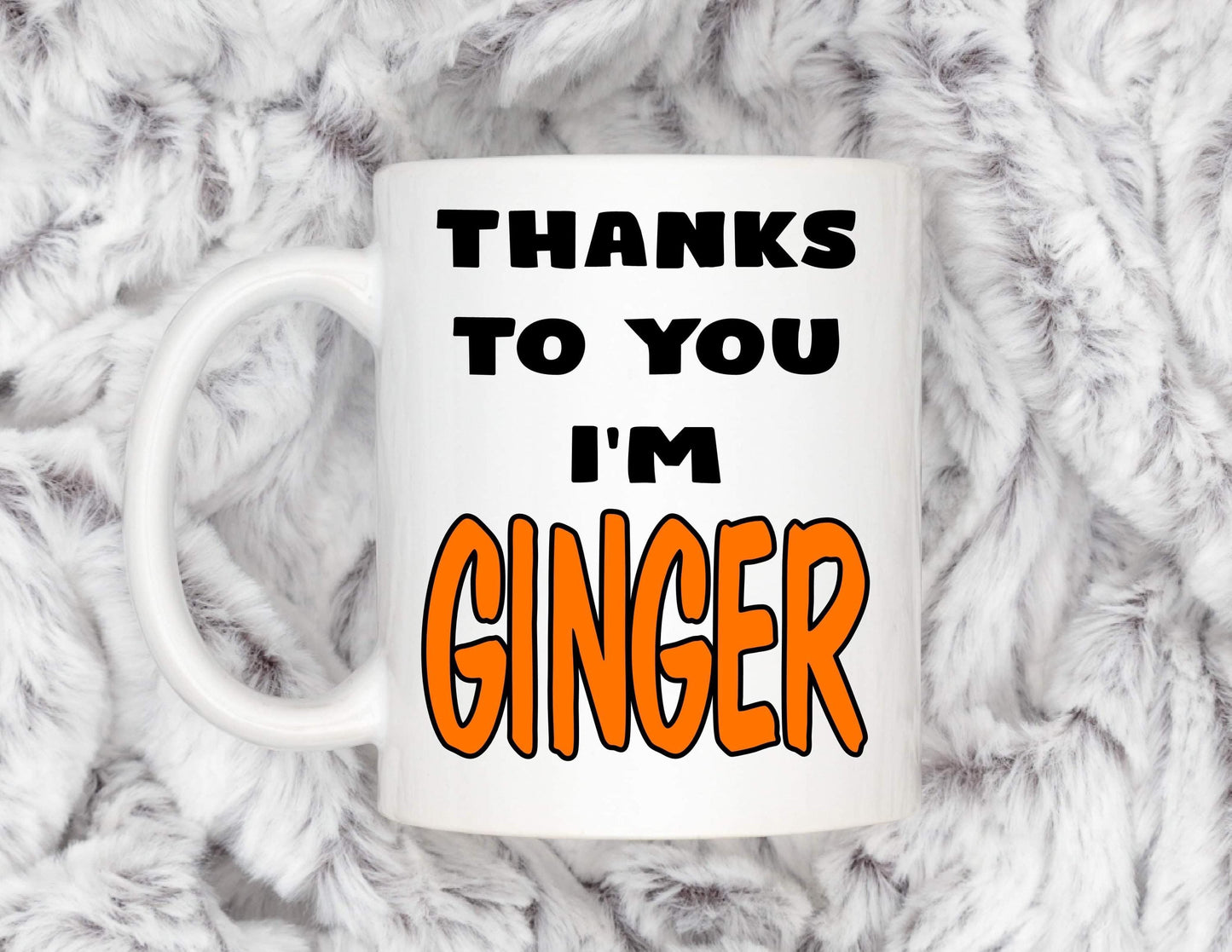 Funny Thanks to you I’m Ginger Dad Mug, Personalised Gift, Christmas Gift, Birthday Gift, Father’s Day, Best Dad Gift