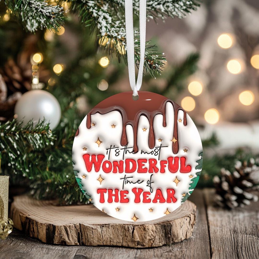 Wonderful Time Of Year Personalised Christmas Bauble Funny Gift Present Keepsake Novelty Christmas Tree Xmas For Him Her