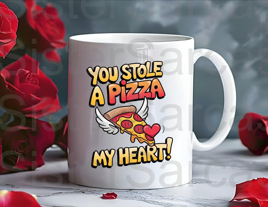 You Stole A Pizza My Heart Mug - Relationship Gifts - Birthday Present - Valentines Gift - Novelty Mug - Funny Gift