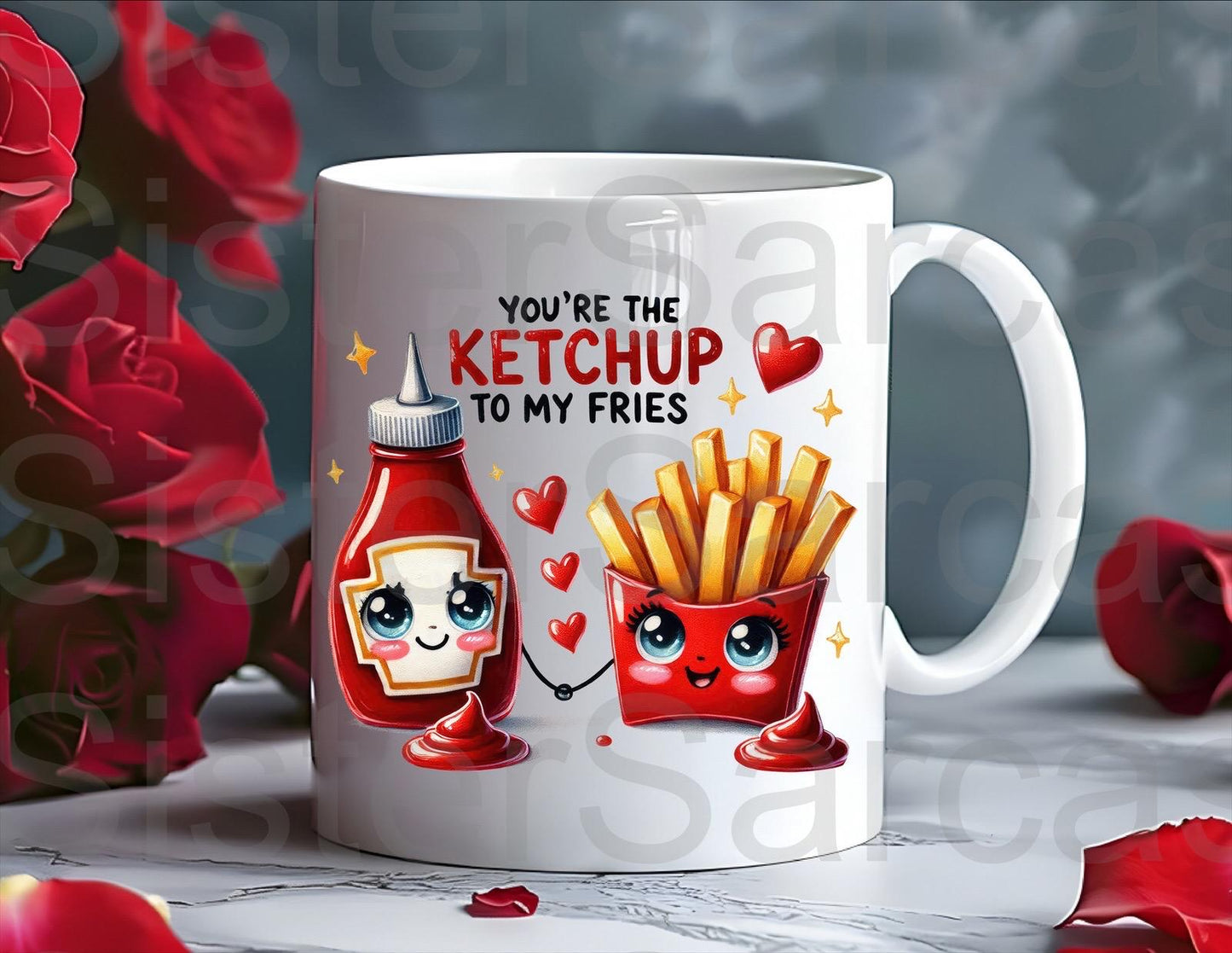You’re The Ketchup To My Fries Mug - Relationship Gifts - Birthday Present - Valentines Gift - Novelty Mug - Funny Gift