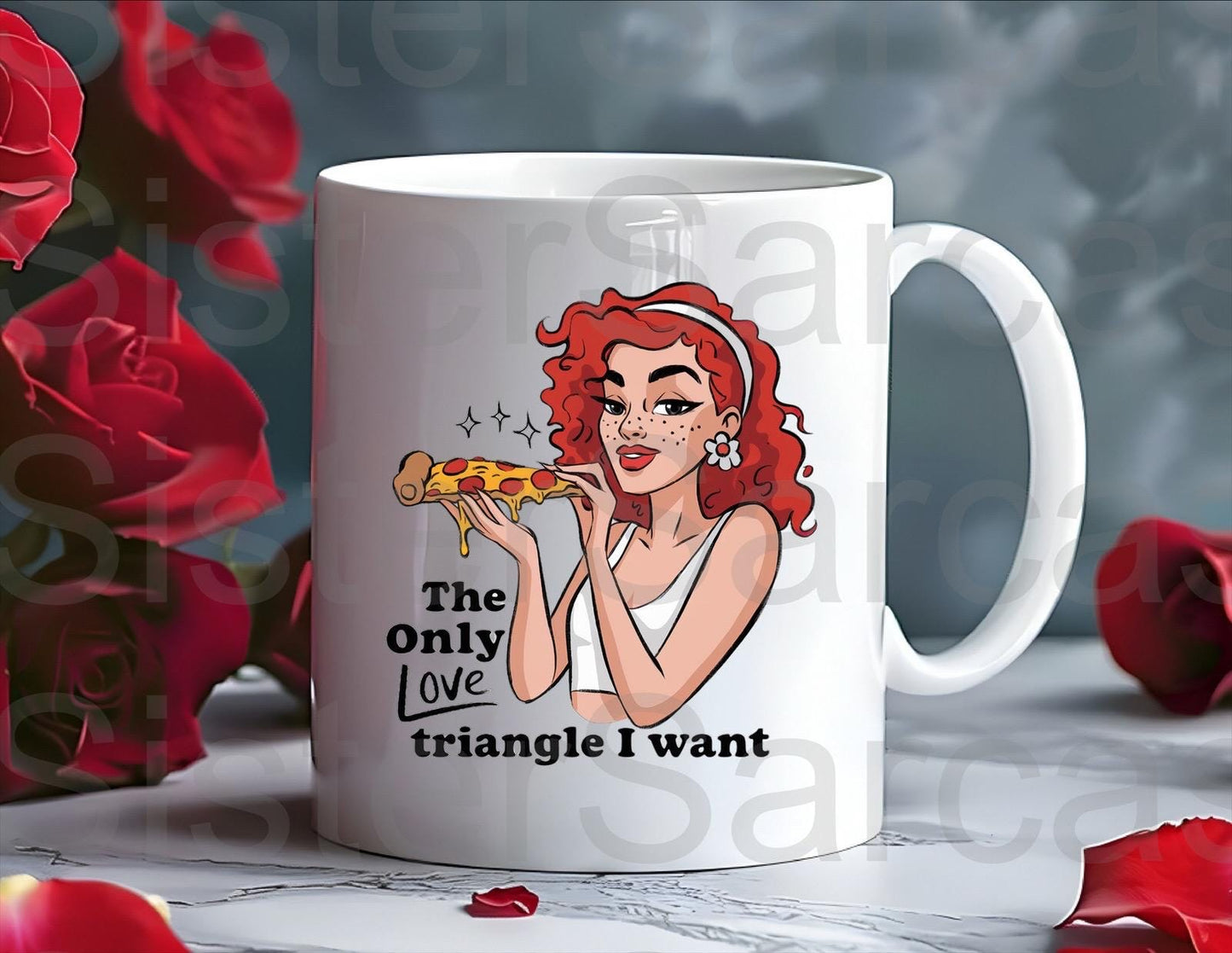 Personalised Mug - Galentines Gift - Love Triangle - Bestie Gift - Galentine’s Day Gift - Valentine’s Day Gift - Funny Gift