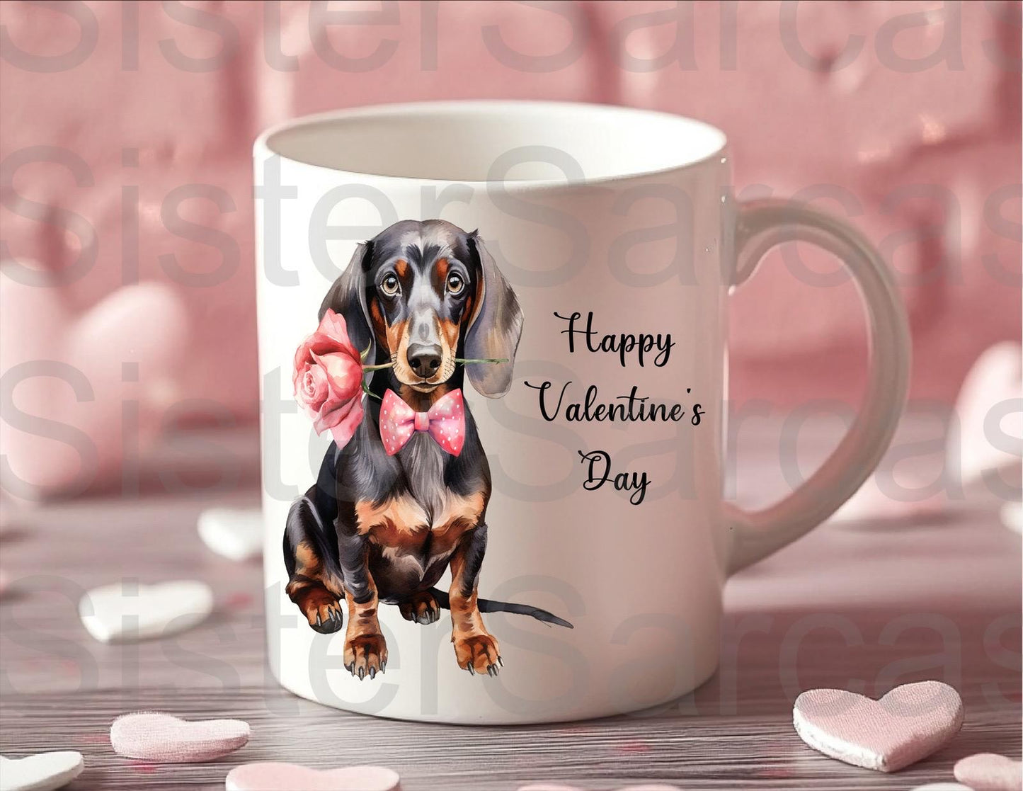 Personalised Mug - Valentines Gift - Dachshund Dog - Dog Mum Gift - Dog Dad Gift - Gift From Dog - Valentine’s Day Gift - Funny Gift