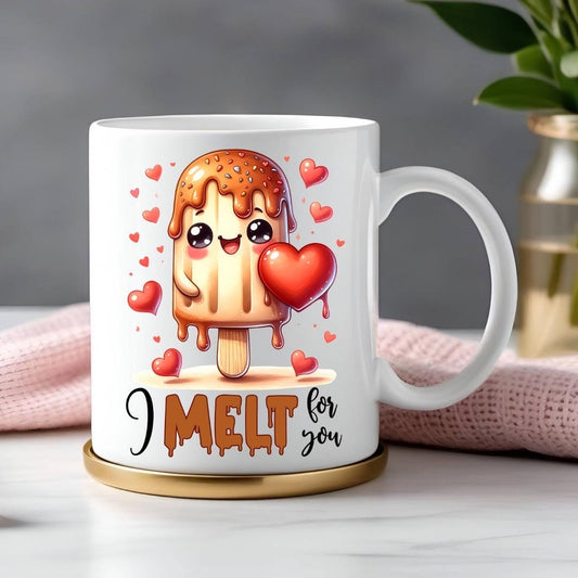 I Melt For You - Relationship Gifts - Personalised Gift - Birthday Present - Valentines Gift - Novelty Mug - Funny Gift