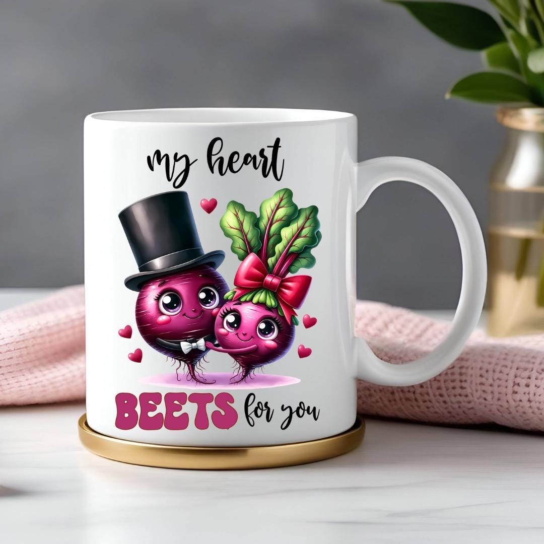 My Heart Beets For You - Relationship Gifts - Personalised Gift - Birthday Present - Valentines Gift - Novelty Mug - Funny Gift