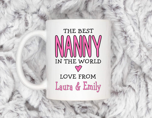 Best Nanny In The World - Personalised Mug - Mother’s Day Gift - Birthday Gift - Christmas Gift - Personalised Gift