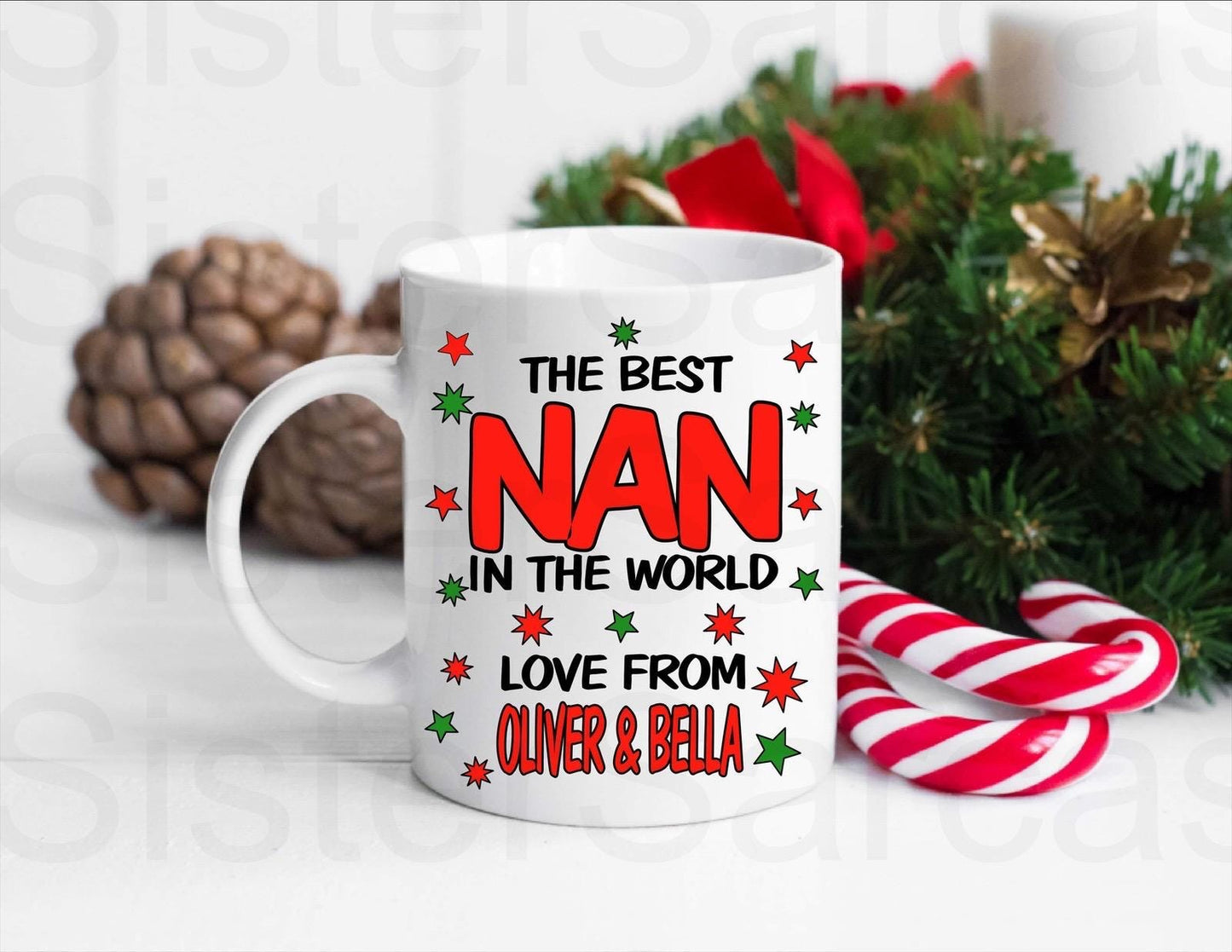Best Nan In The World - Personalised Mug - Christmas Gift - Mother’s Day Gift - Birthday Gift - Personalised Gift