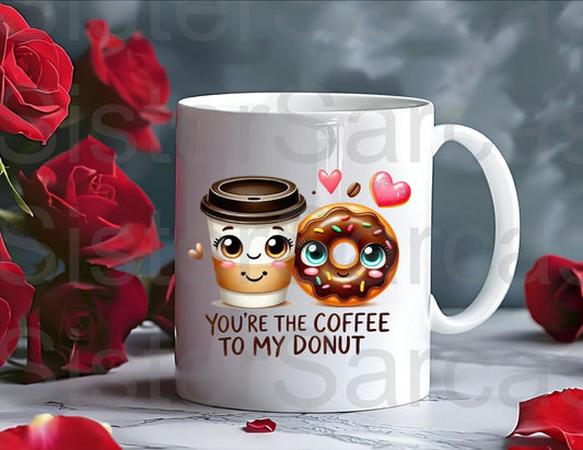 You’re The Coffee To My Donut Mug - Relationship Gifts - Birthday Present - Valentines Gift - Novelty Mug - Funny Gift