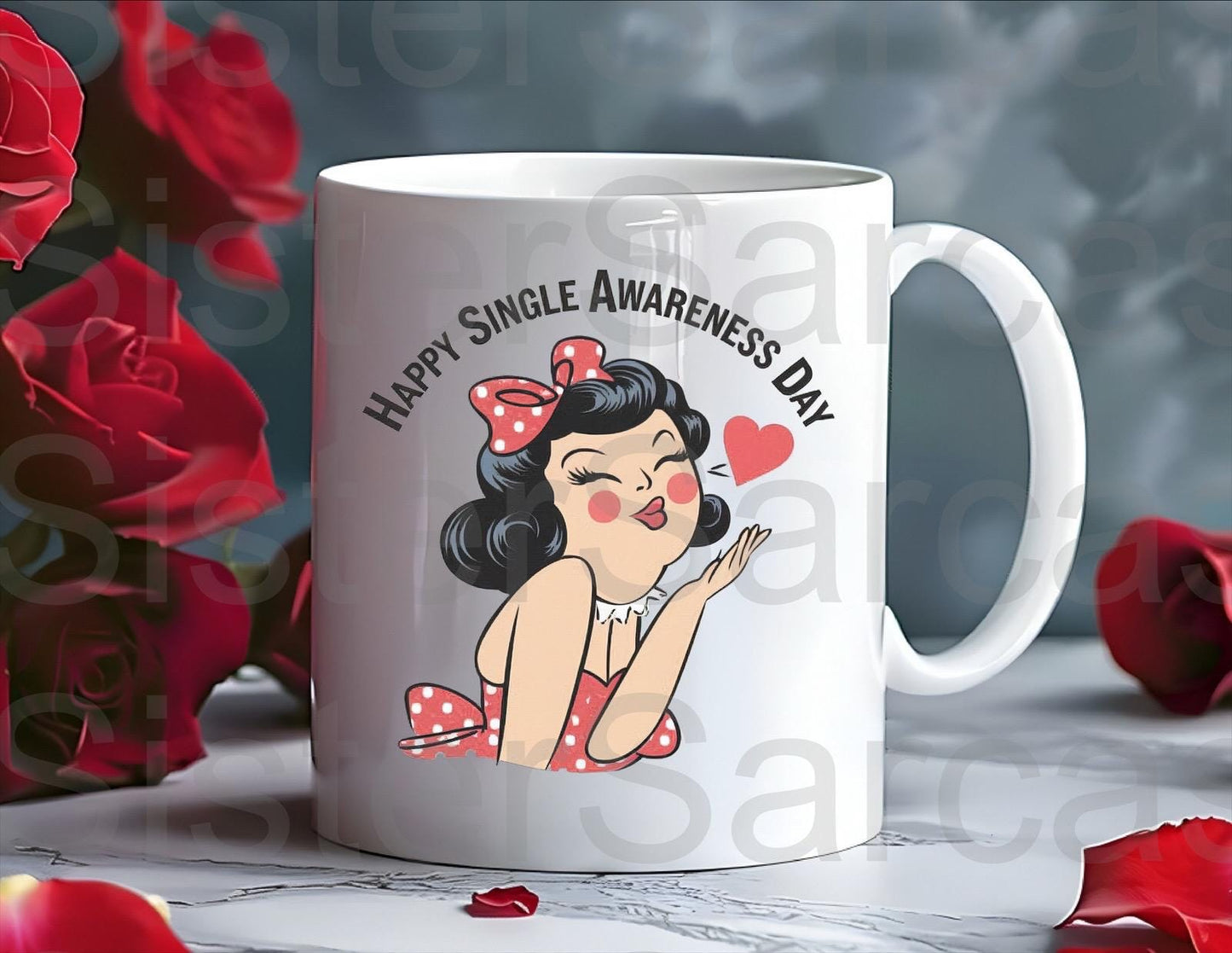 Personalised Mug - Galentines Gift - Happy Single Awareness Day - Bestie Gift - Galentine’s Day Gift - Valentine’s Day Gift - Funny Gift