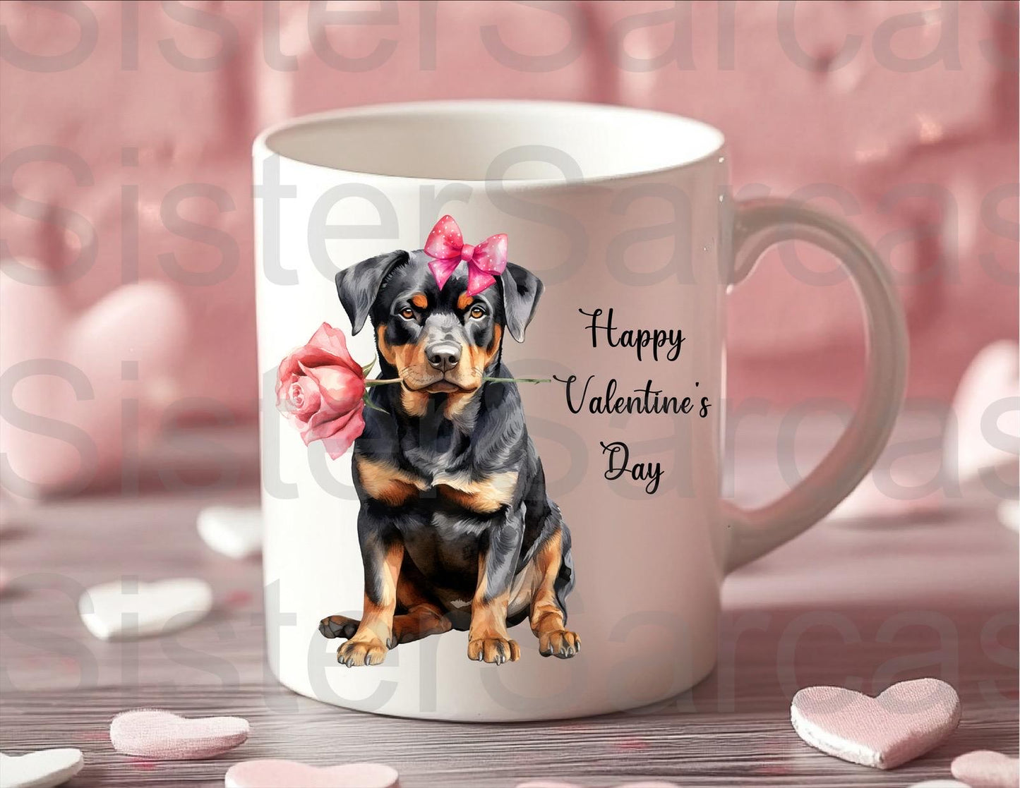 Personalised Mug - Valentines Gift - Rottweiler Dog - Dog Mum Gift - Dog Dad Gift - Gift From Dog - Valentine’s Day Gift - Funny Gift