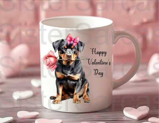 Personalised Mug - Valentines Gift - Rottweiler Dog - Dog Mum Gift - Dog Dad Gift - Gift From Dog - Valentine’s Day Gift - Funny Gift
