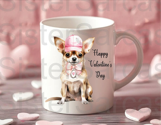 Personalised Mug - Valentines Gift - Chihuahua Dog - Dog Mum Gift - Dog Dad Gift - Gift From Dog - Valentine’s Day Gift - Funny Gift