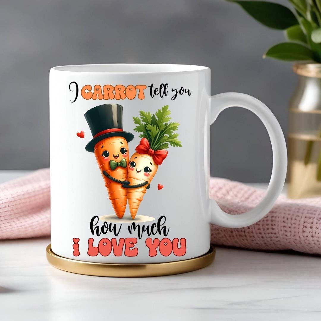 I Carrot Tell You - Relationship Gifts - Personalised Gift - Birthday Present - Valentines Gift - Novelty Mug - Funny Gift