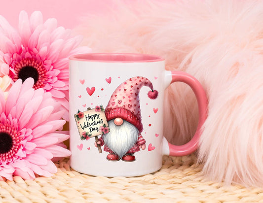 Cute Pink Gonk Gnome - Relationship Gifts - Personalised Gift - Birthday Present - Valentines Gift - Novelty Mug - Funny Gift