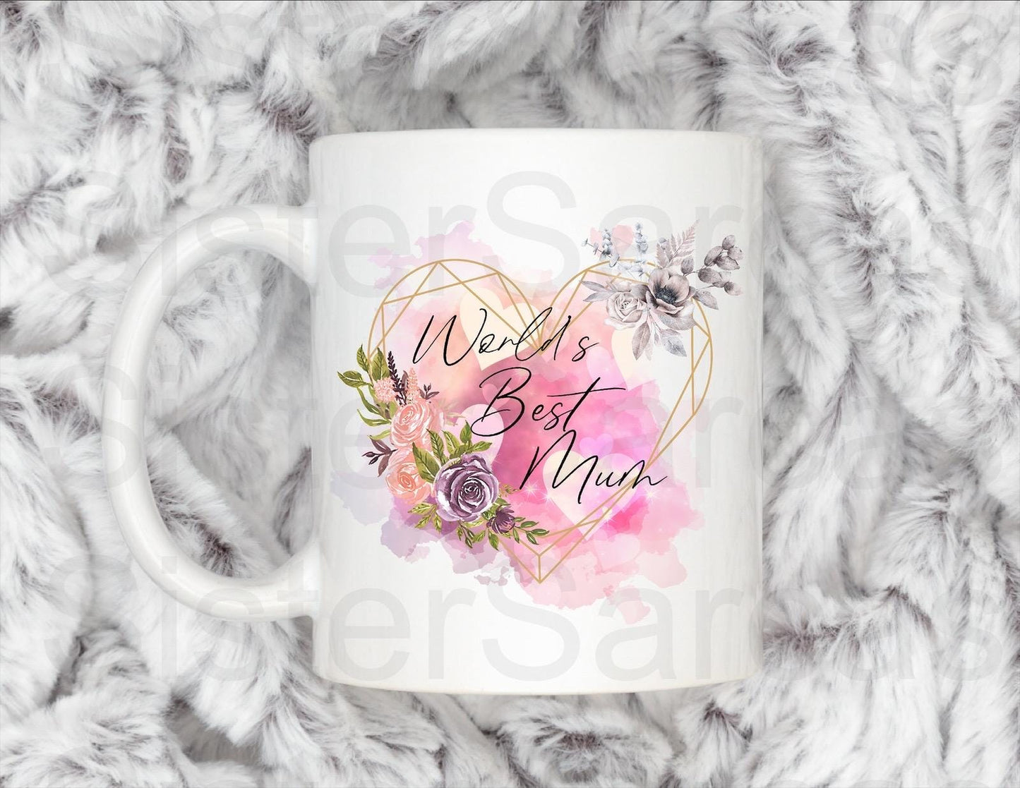 Worlds Best Mum Floral Mug - Mother’s Day Gift - Mum Gift - Gift For Mum - Mothers Day - Personalised Mug