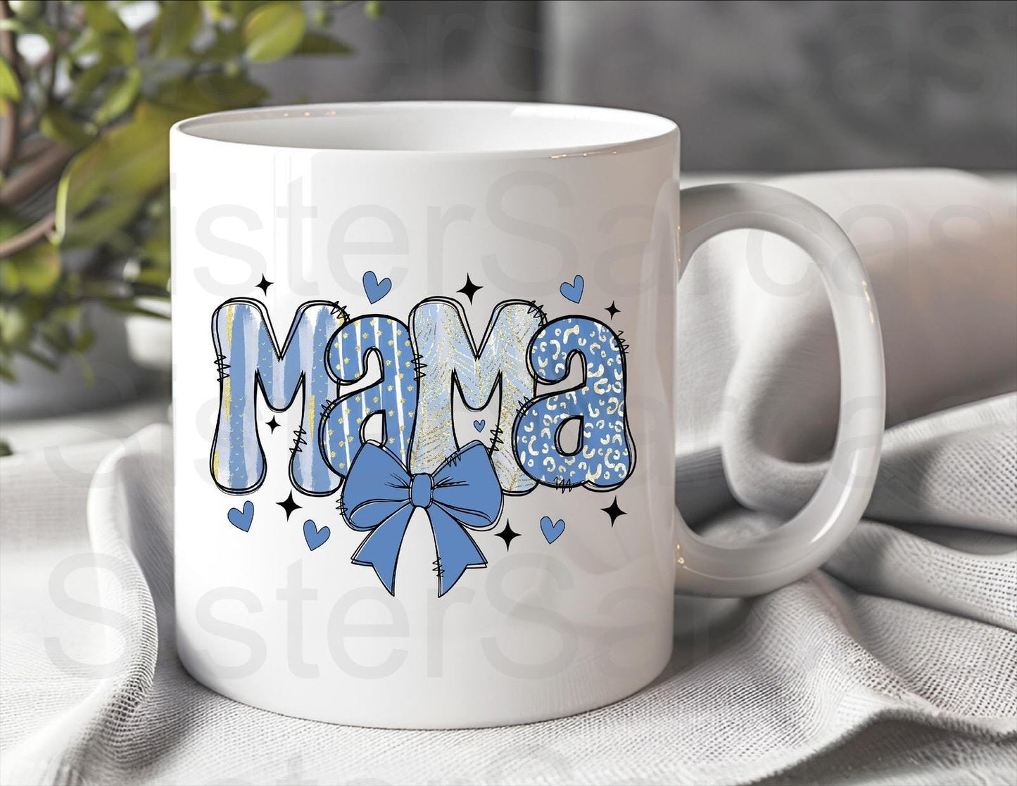 Blue Mama - Mother’s Day Gift - Personalised Mug - Mum Gift - Gift For Mum - Mothers Day Gift - Birthday Gift For Mama - Gift From Kids