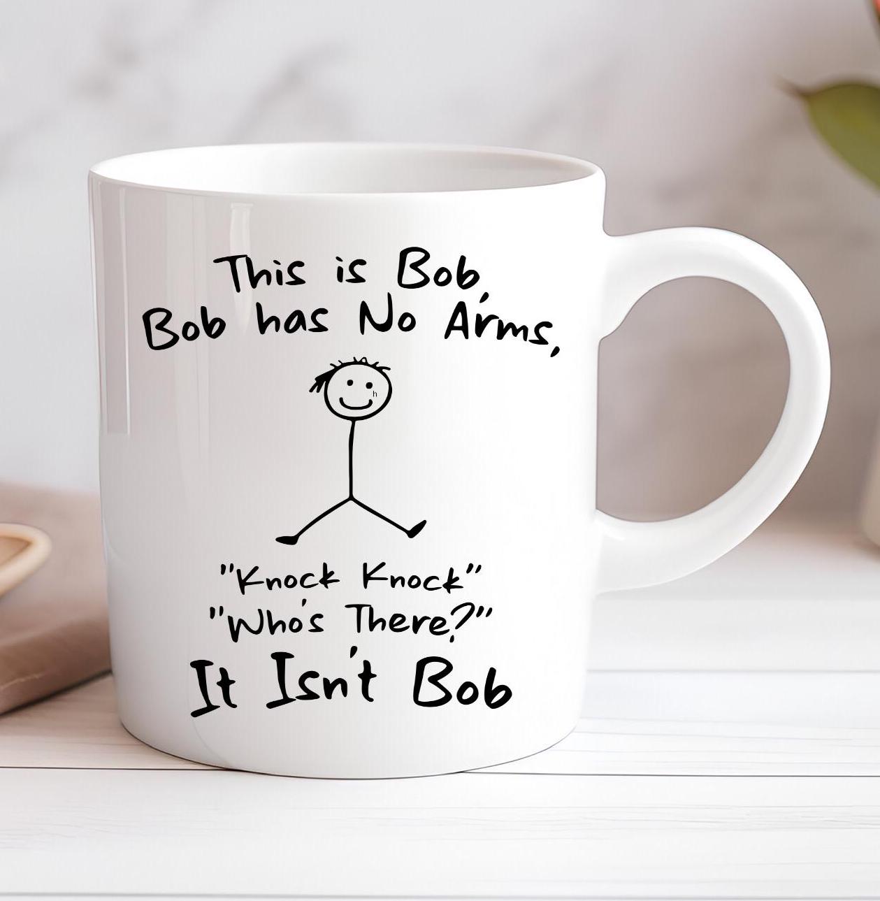 Knock Knock This Is Bob... Funny Personalised Mug Custom Coffee Cup Mug Novelty Gift Birthday Christmas Best Friend