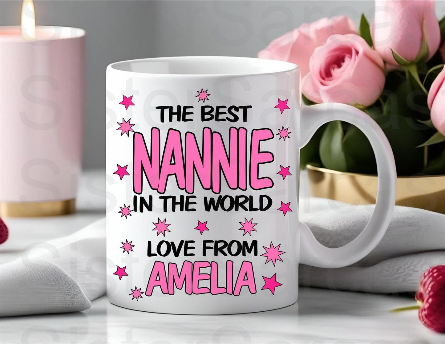 Best Nannie In The World - Birthday Gift - Nannie Gift - Personalised Mug - Gift From Grandkids - Gift For Nannie - Mother’s Day Gift