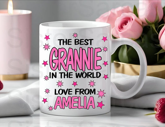 Best Grannie In The World - Birthday Gift - Grannie Gift - Personalised Mug - Gift From Grandkids - Gift For Grannie - Mother’s Day