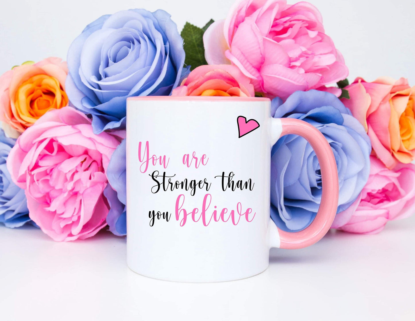 You Are Stronger Than You Believe - Self Love Motivational Gift - Personalised Mug - Birthday Gift - Bestie Gift - Positivity Gift
