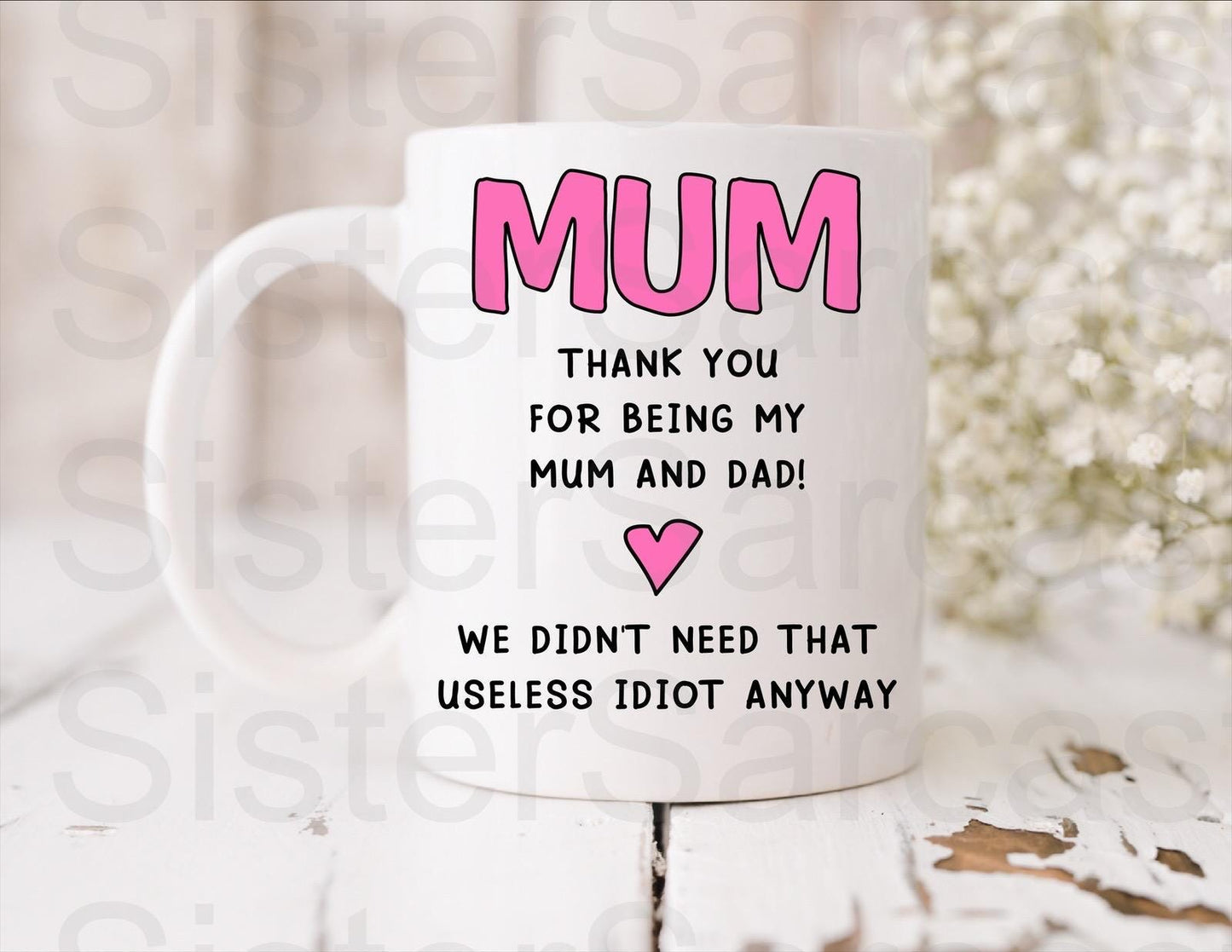 Mother’s Day Gift - Thanks For Being My Mum And Dad  - Funny Gift - Mum Gift - Mothers Day Gift - Personalised Mug - Birthday Gift