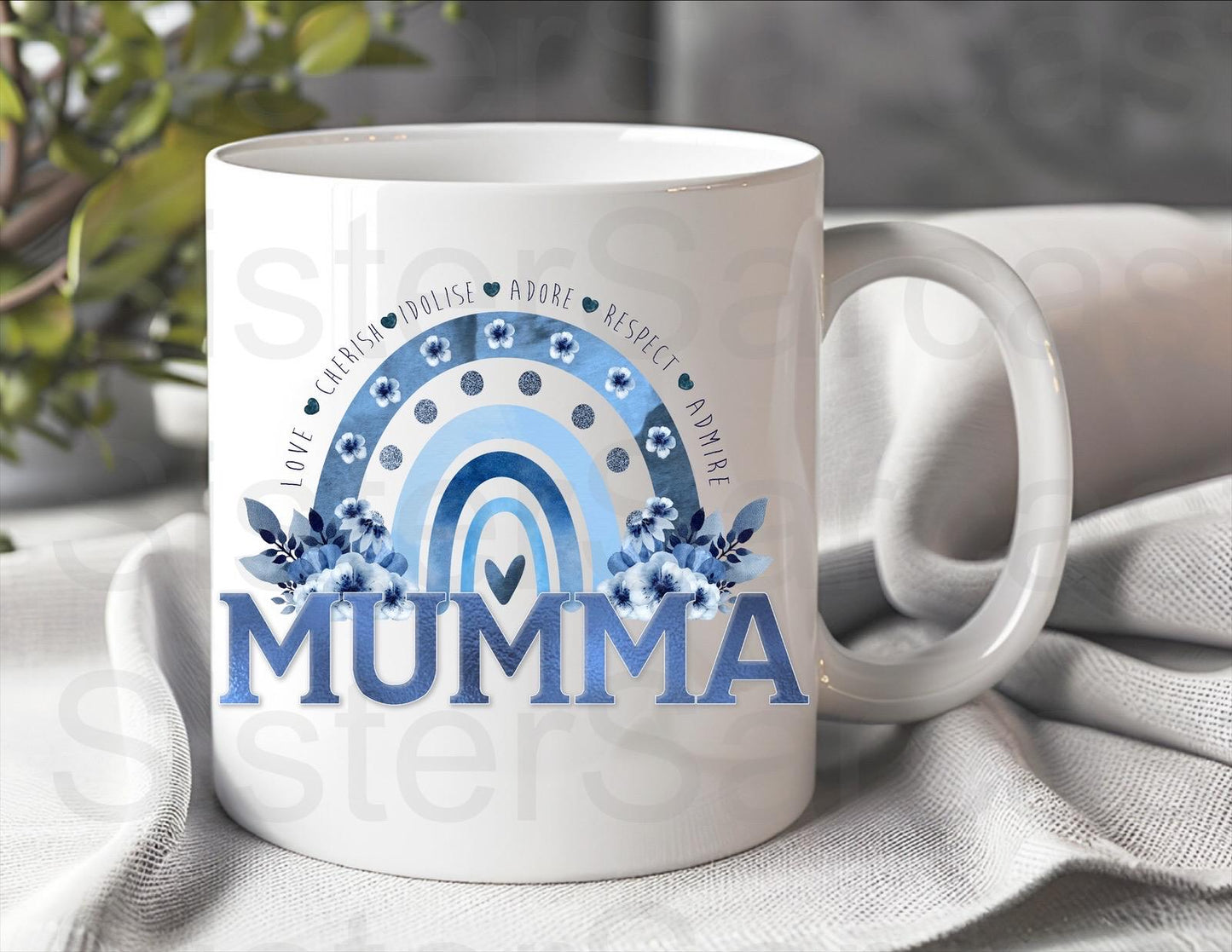 Mumma Blue Floral - Mother’s Day Gift - Funny Gift - Personalised Mug - Mum Gift - Gift For Mum - Mothers Day Gift - Birthday Gift For Mumma