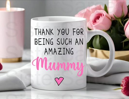 Thanks For Bring An Amazing Mummy - Mother’s Day Gift - Personalised Mug - Mummy Gift - Gift For Mummy - Mothers Day Gift - Birthday Gift