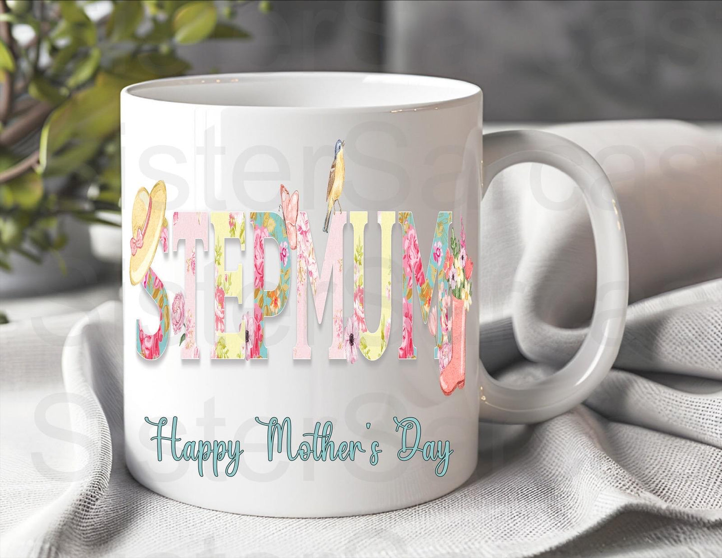 Stepmum Gardening - Mother’s Day Gift - Stepmum Gift - Step Mum - Mothers Day - Personalised Mug - Green Finger