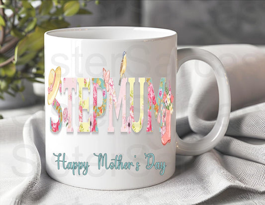 Stepmum Gardening - Mother’s Day Gift - Stepmum Gift - Step Mum - Mothers Day - Personalised Mug - Green Finger