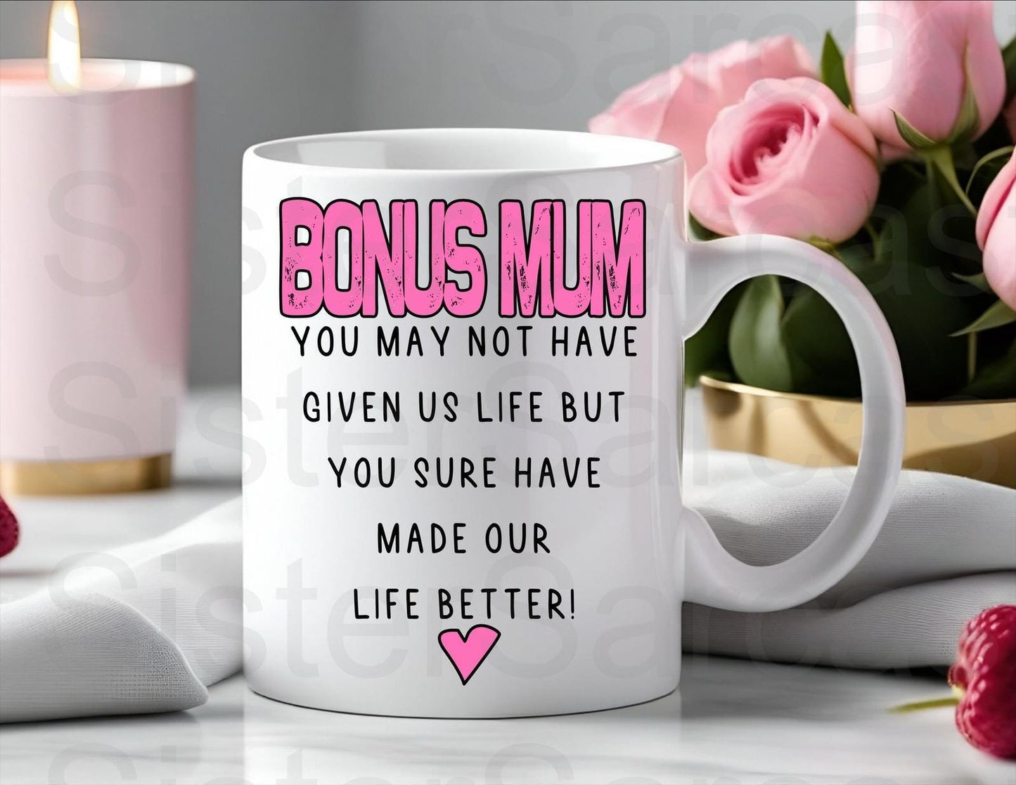 Bonus Mum You Sure Have Made Our Life Better - Mother’s Day Gift - Stepmum Gift - Mothers Day - Personalised Mug - Birthday Gift