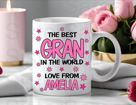 Best Gran In The World - Birthday Gift - Gran Gift - Personalised Mug - Grandparents Gift - Gift For Gran - Mother’s Day Gift