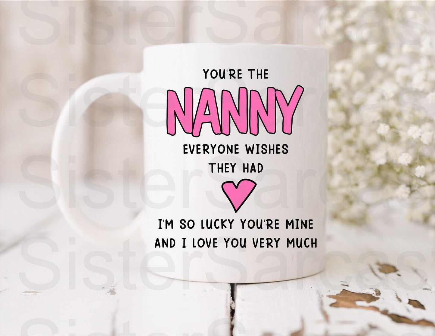 Nanny I’m So Lucky Your Mine - Birthday Gift - Nanny Gift - Personalised Mug - Gift From Grandkids - Gift For Nanny - Mothers Day
