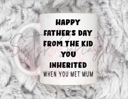Step Dad Gift - Father’s Day - From The Kid You Inherited - Stepdad - Fathers Day - Funny Gift - Personalised Mug - Birthday Present