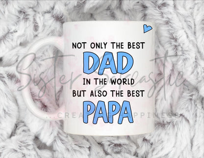 Dad Gift - Father’s Day - Best Dad And Papa - Fathers Day - Funny Gift - Personalised Mug - Birthday Present - Gift For Dad