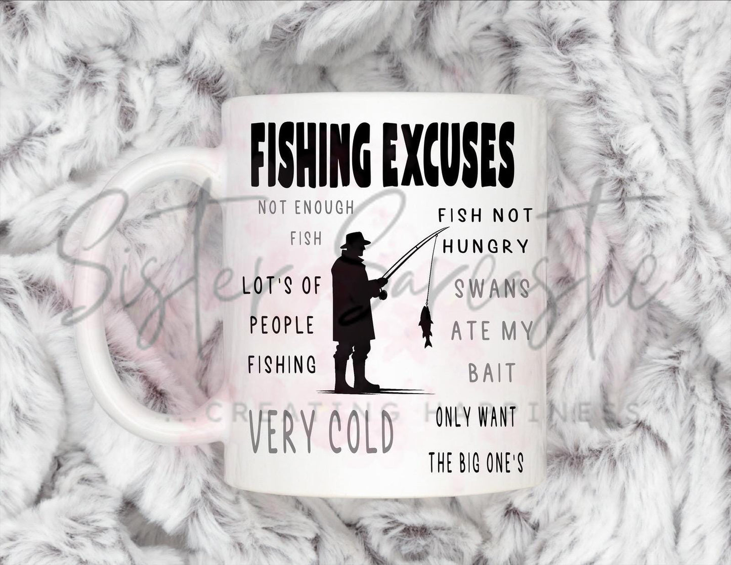 Dad Gift - Father’s Day - Fishing Excuses - Fathers Day - Funny Gift - Personalised Mug - Birthday Present - Gift For Dad